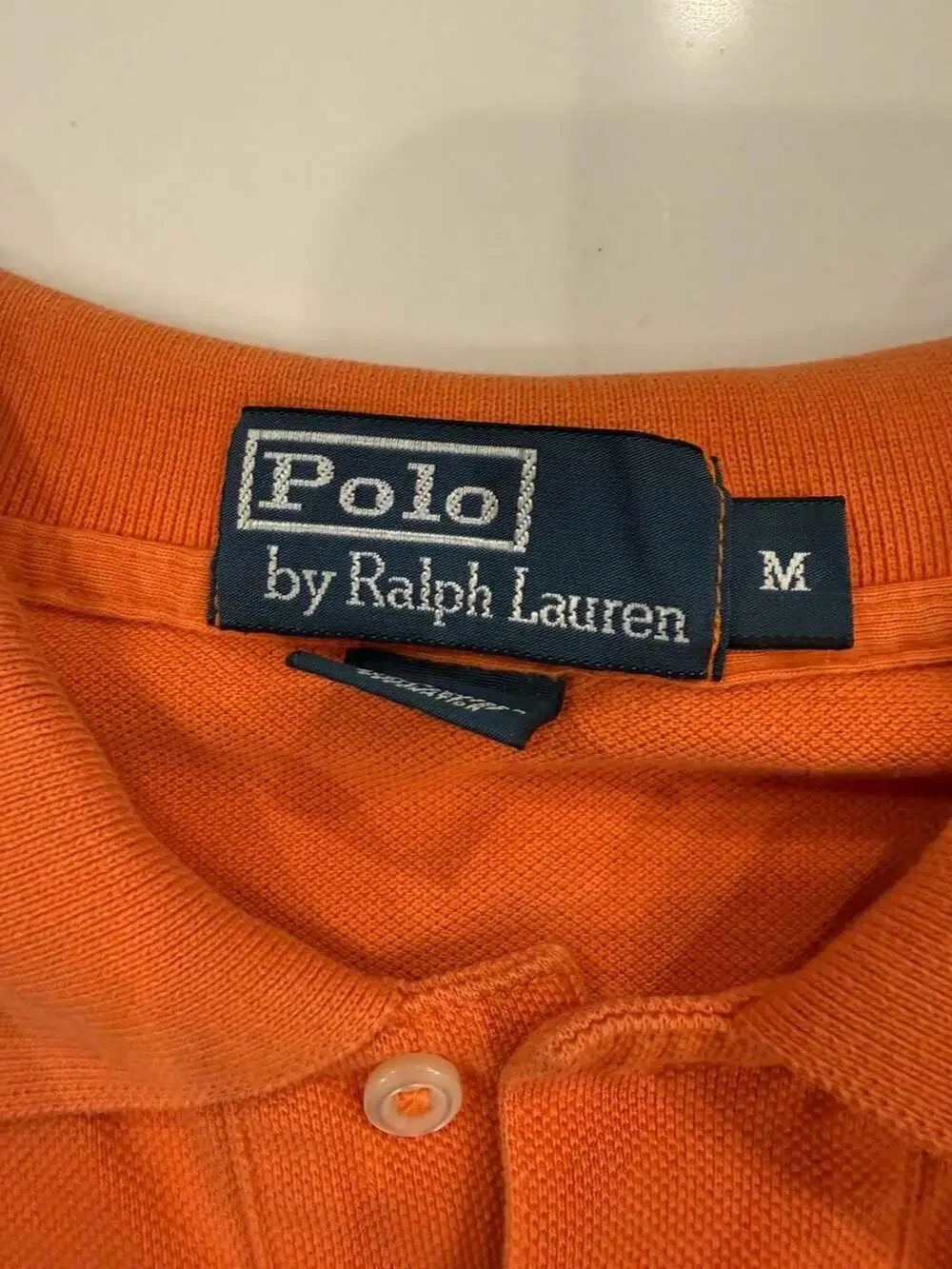 Vintage Polo Ralph Lauren Orange Short Sleeve Pique Polo Shirt Men's Size Medium